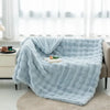 Dessus de lit matelassé Bleu sky-Atelier Matelassé