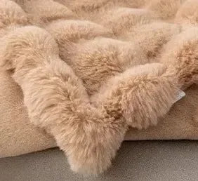 Dessus de lit matelassé crème de café-Atelier Matelassé