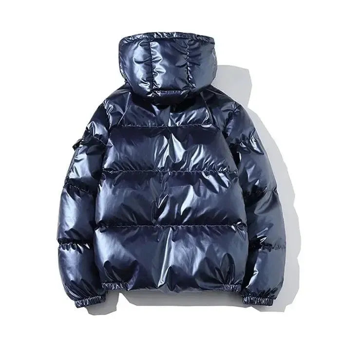 Doudoune Bleu Métal-Atelier Matelassé