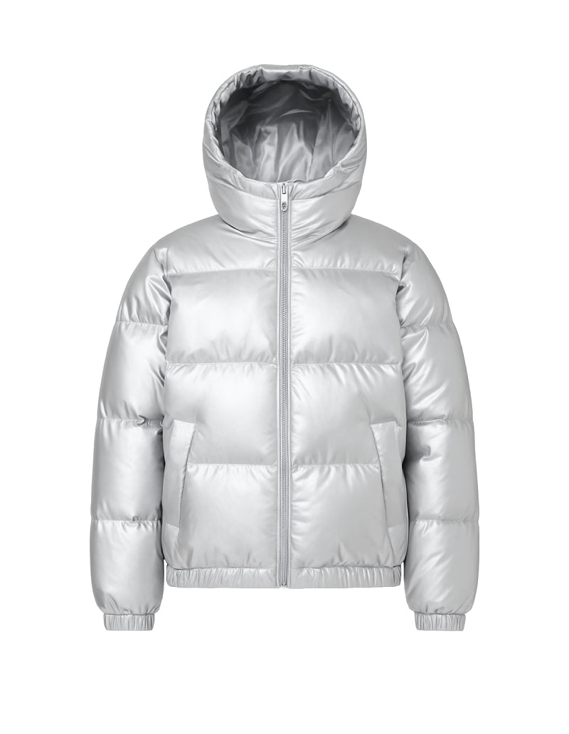 Doudoune argentée femme-Atelier Matelassé