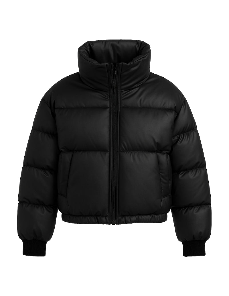 Doudoune courte femme noir-Atelier Matelassé