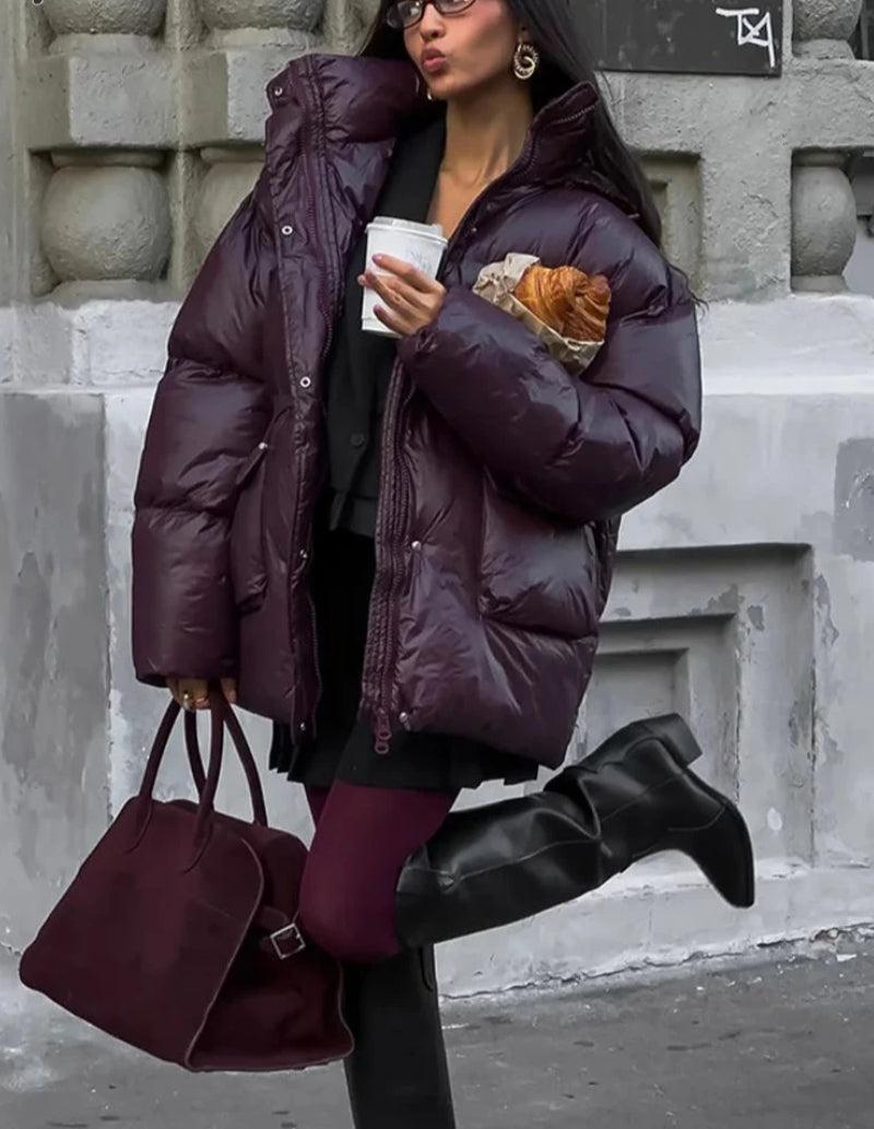 Doudoune femme violette-Atelier Matelassé