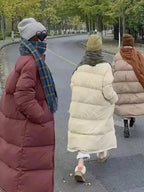 Doudoune longue beige femme-Atelier Matelassé