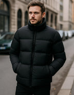 Doudoune noir homme-Atelier Matelassé
