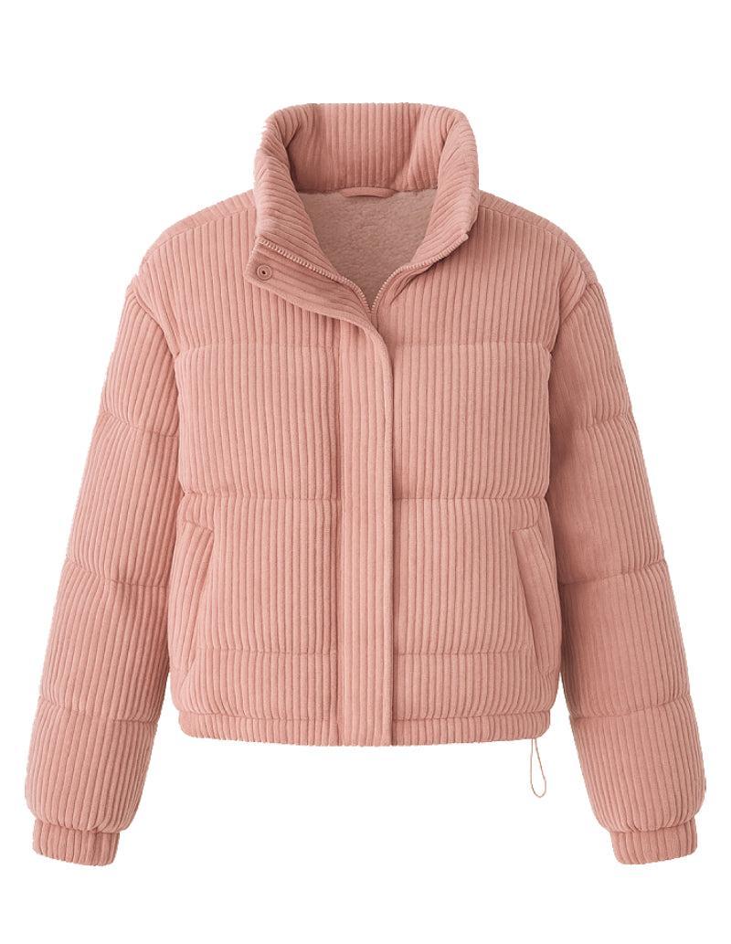 Doudoune rose velour-Atelier Matelassé