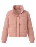 Doudoune rose velour-Atelier Matelassé