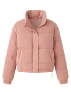Doudoune rose velour-Atelier Matelassé