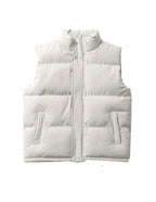 Doudoune sans manche blanche homme-Atelier Matelassé