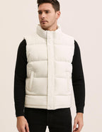 Doudoune sans manche blanche homme-Atelier Matelassé