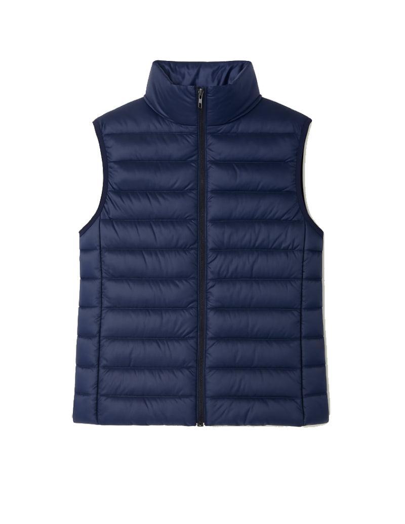 Doudoune sans manche femme bleu marine-Atelier Matelassé