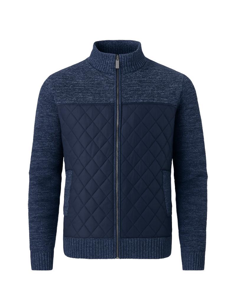 Gilet bleu marine homme-Atelier Matelassé