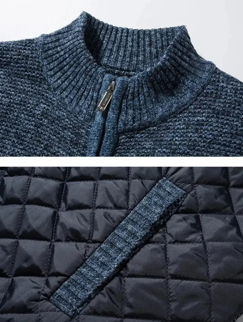 Gilet bleu marine homme-Atelier Matelassé