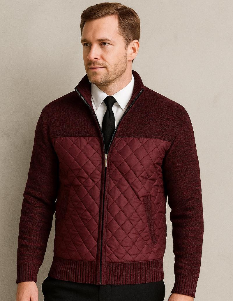 Gilet bordeaux homme-Atelier Matelassé