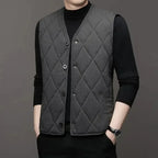 Gilet homme sans manche gris-Atelier Matelassé