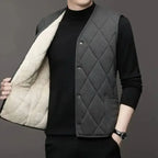 Gilet homme sans manche gris-Atelier Matelassé
