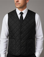 Gilet matelassé noir-Atelier Matelassé