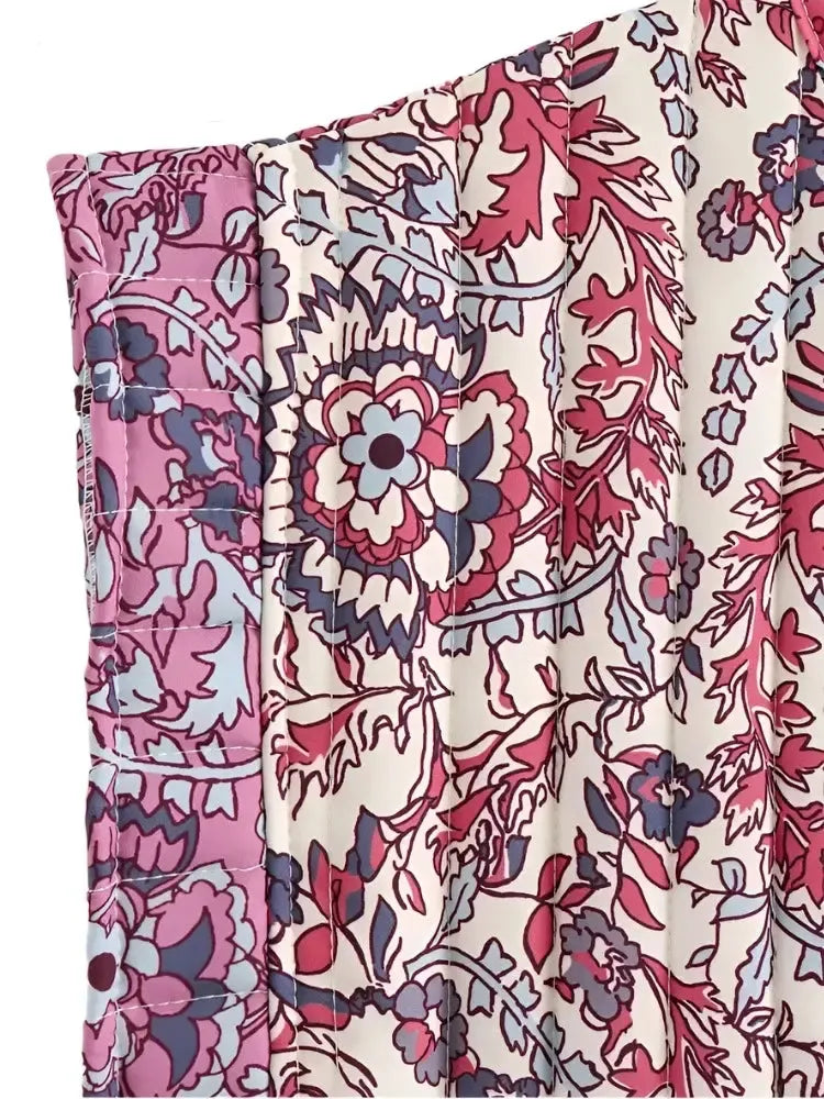 Gilet matelassé sans manche Fleurie-Atelier Matelassé