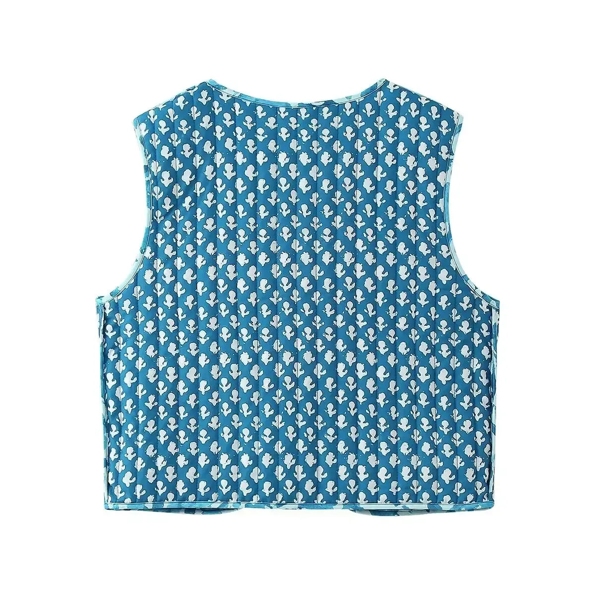 Gilet matelassé sans manche réversible-Atelier Matelassé