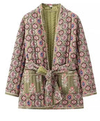 Kimono matelassé Femme Fleurie-Atelier Matelassé
