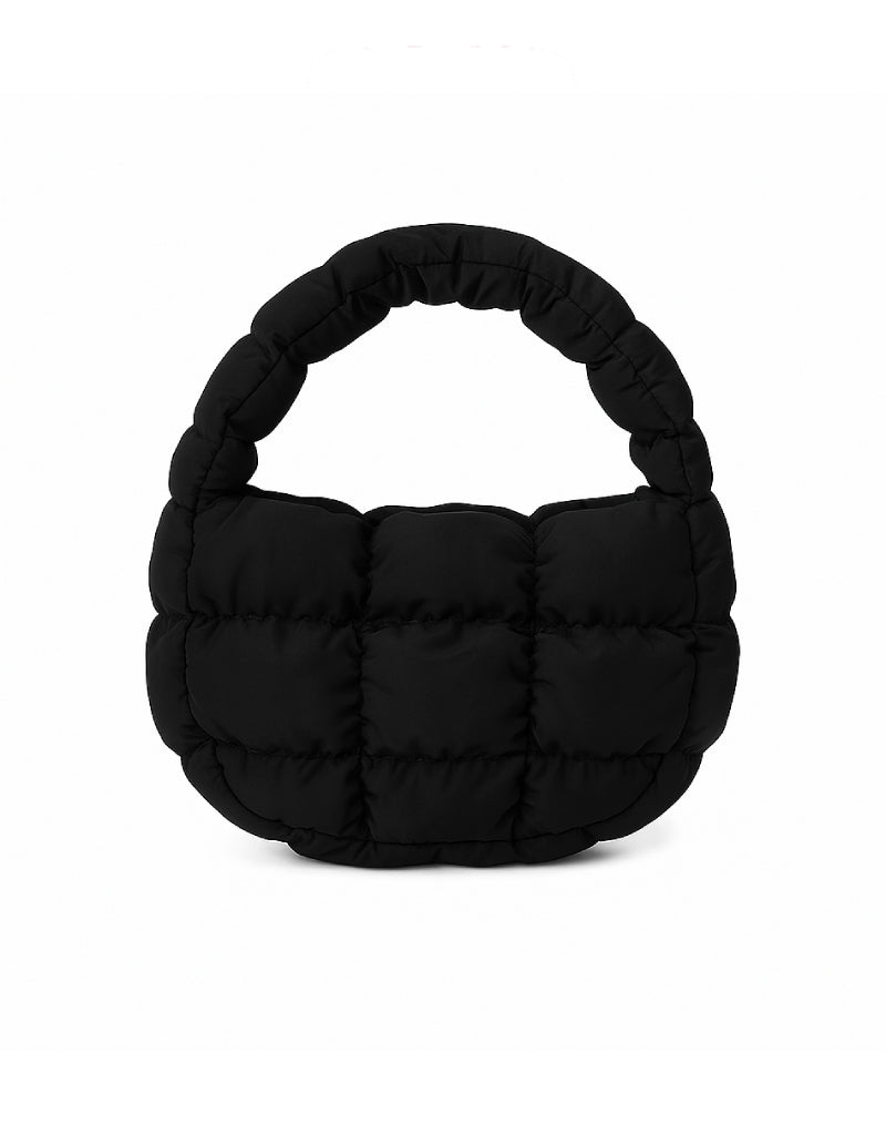 Petit sac matelassé noir-Atelier Matelassé