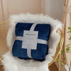 Plaid matelassé canapé Bleu marine-Atelier Matelassé