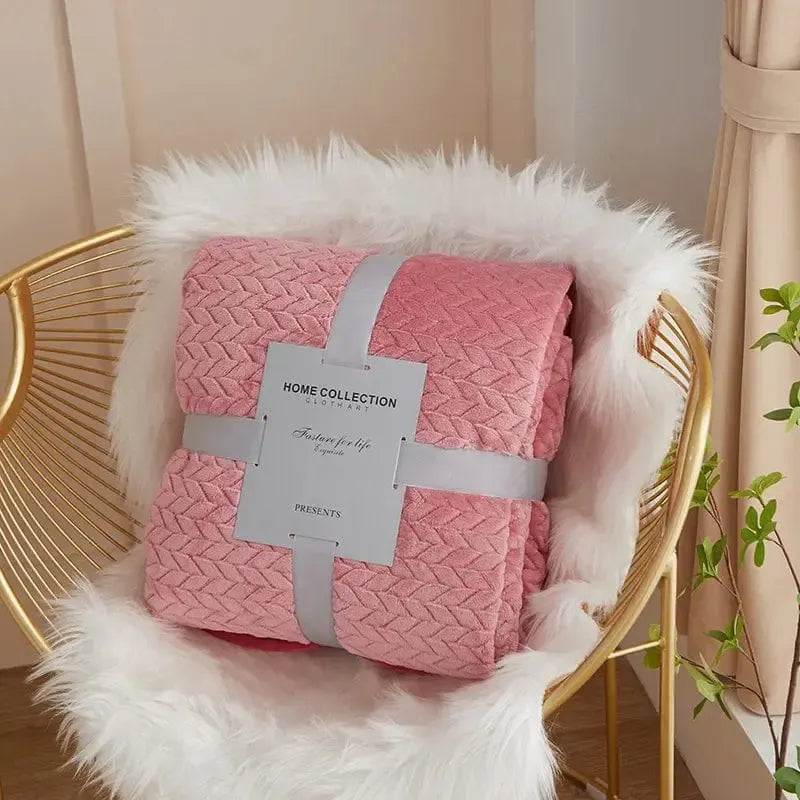 Plaid matelassé canapé Rose poudré-Atelier Matelassé