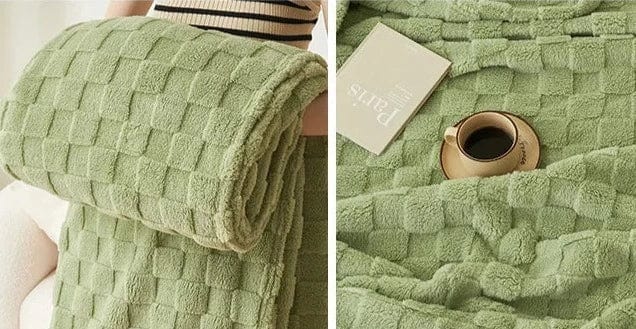 Plaid matelassé confort Vert Olive-Atelier Matelassé