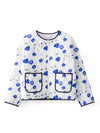 Veste fleurie bleu