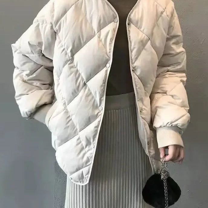 Manteau matelassé losange femme