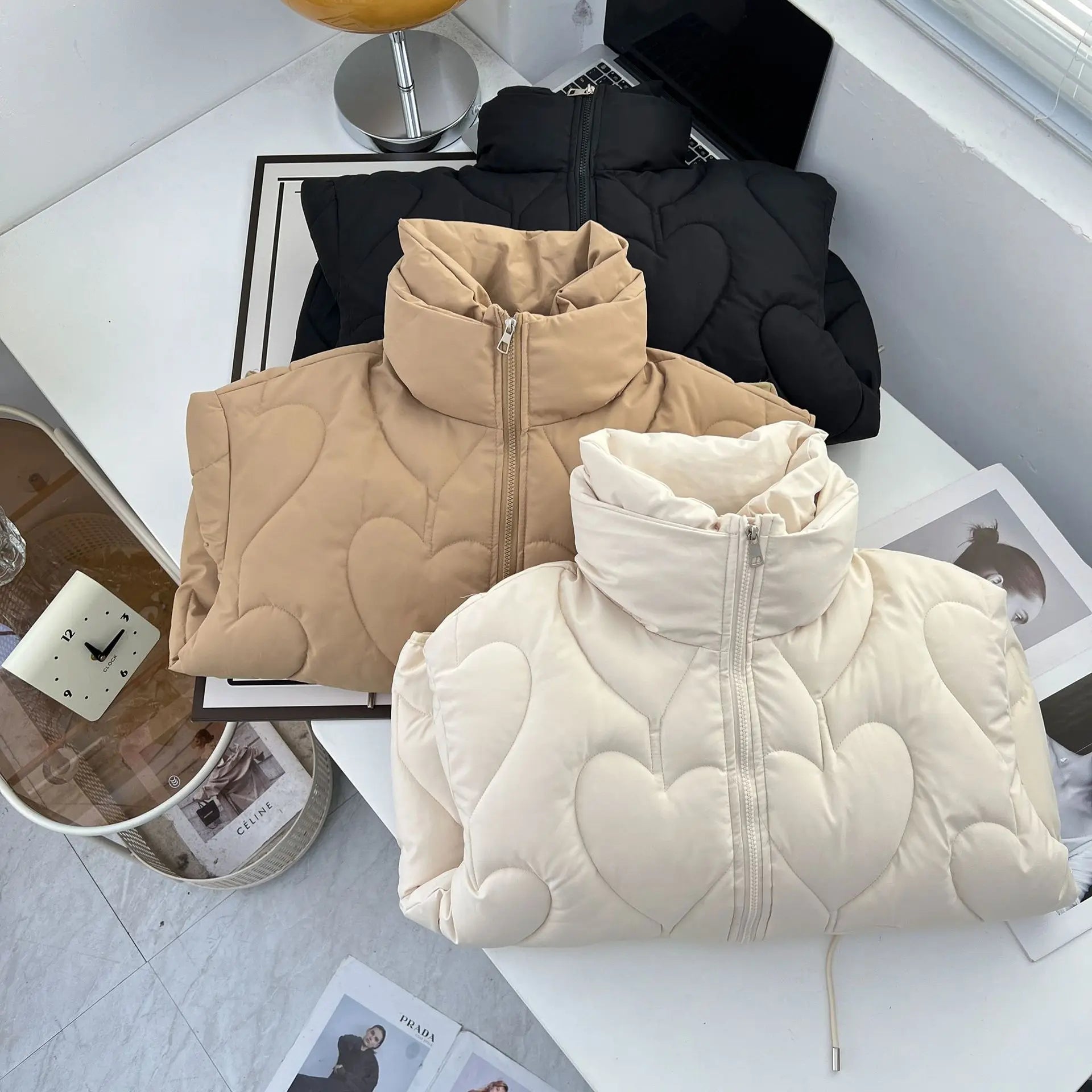 Veste matelassée coeur