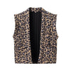 Veste leopard matelassé sans manche