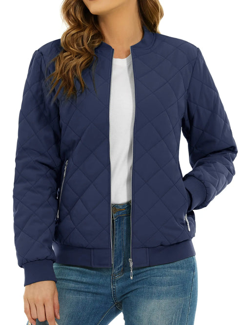 bomber femme bleu marine-Atelier Matelassé