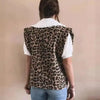 Veste leopard matelassé sans manche