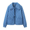 blouson jean matelassé femme