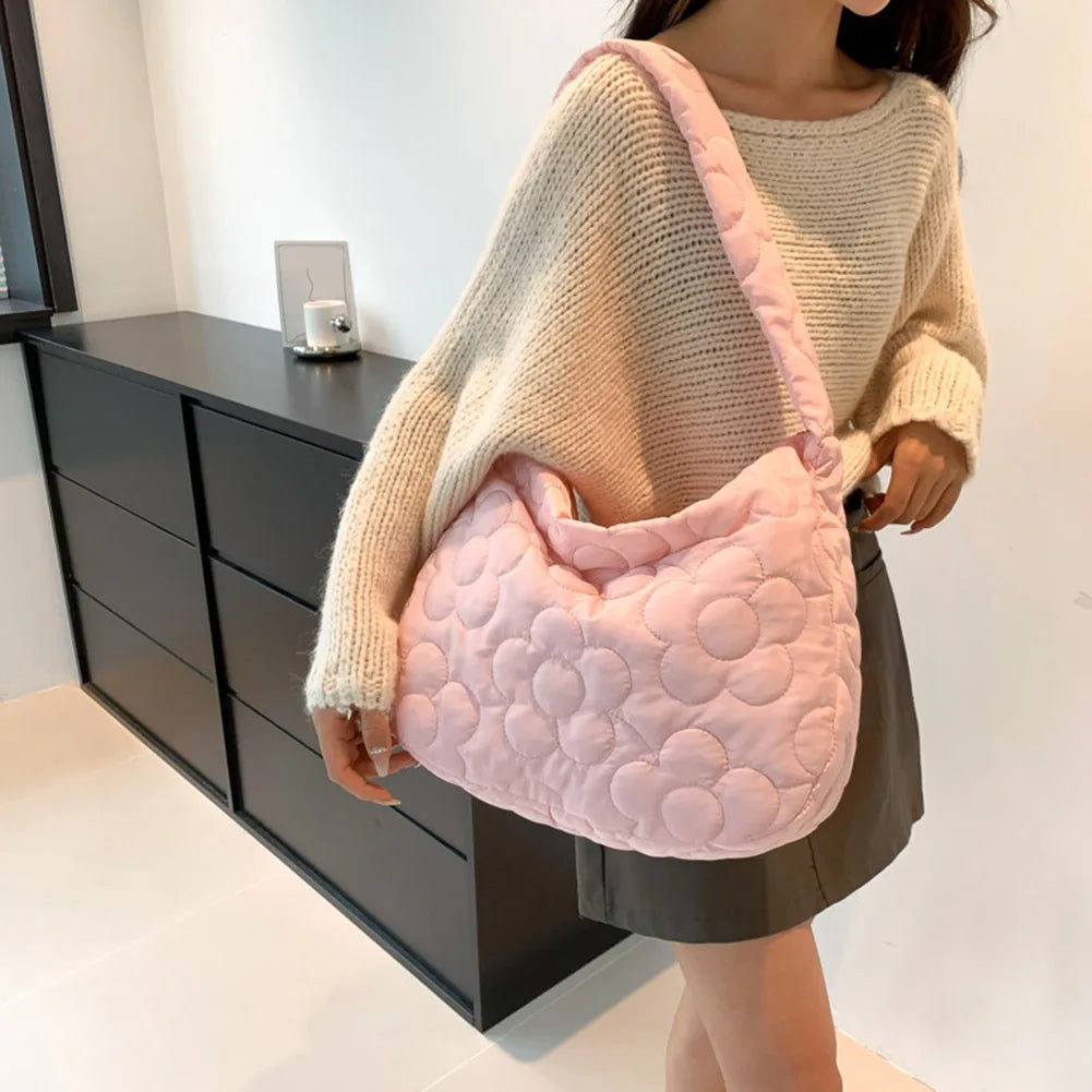 sac matelassé fleuri