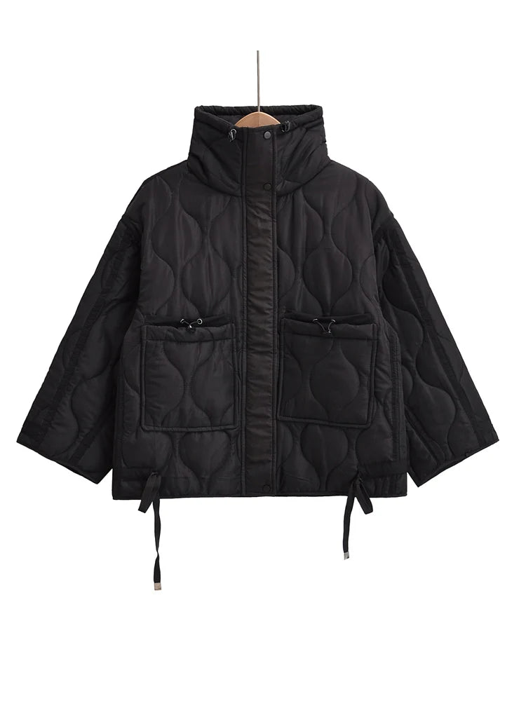 Manteau femme matelassé noir