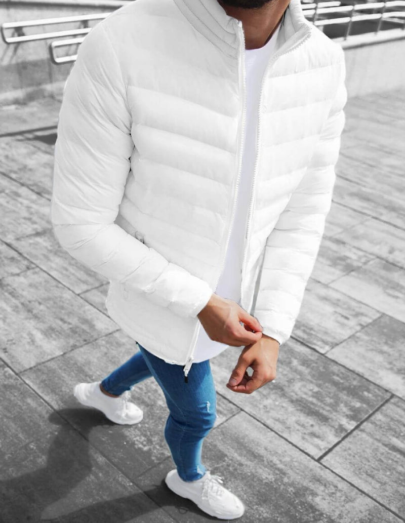 veste matelassée homme blanc