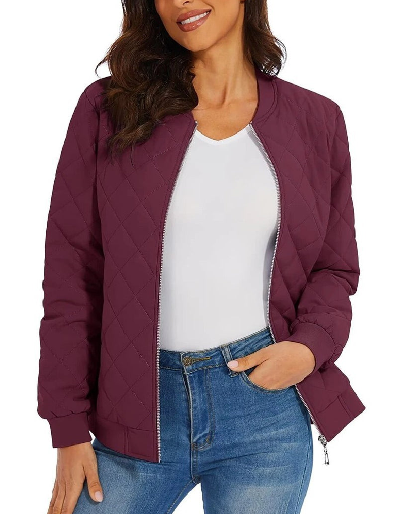 bomber femme bordeau-Atelier Matelassé