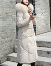 Parka femme blanc fourrure