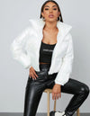 Doudoune blanche brillante