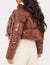 Doudoune brillante marron