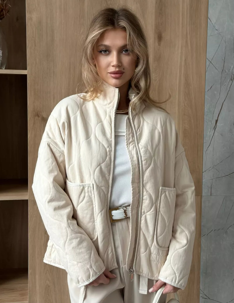 manteau matelassé femme blanc