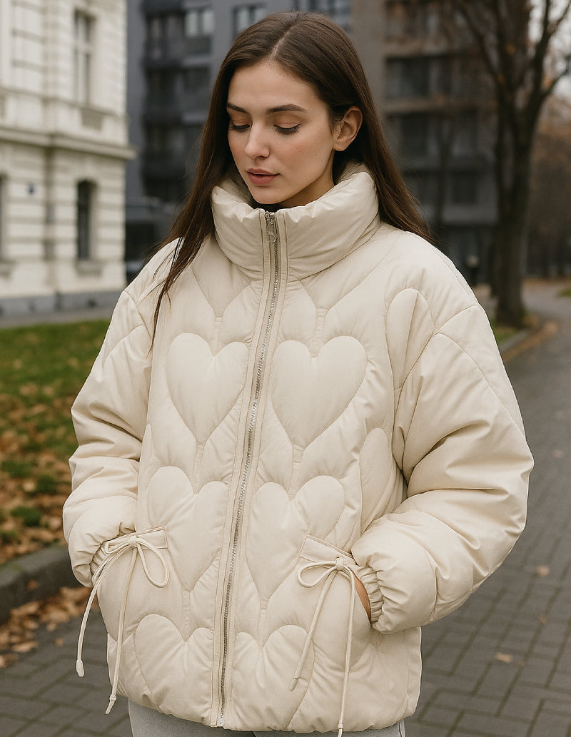 Veste matelassée coeur