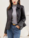 blouson cuir femme matelassé