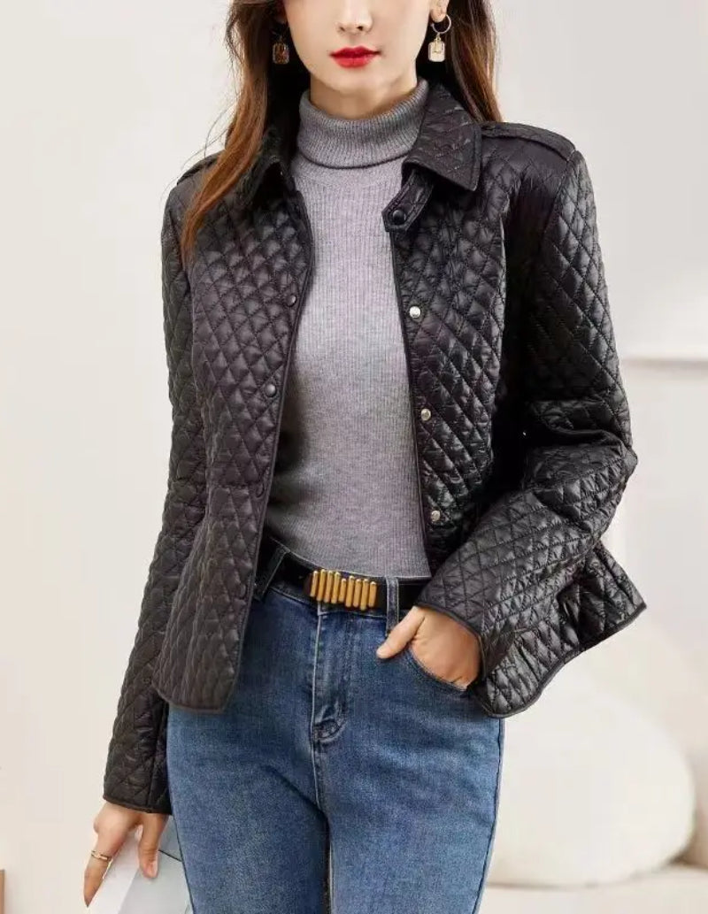 blouson cuir femme matelassé