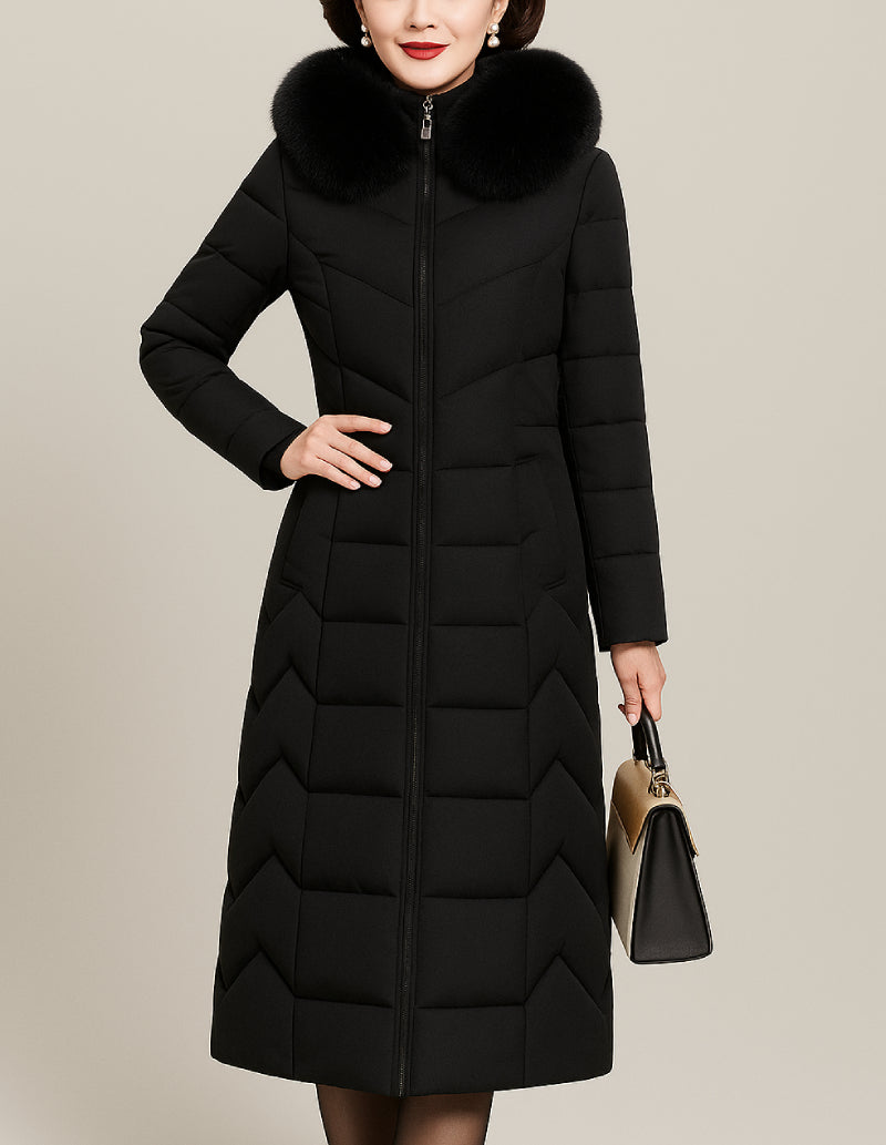 Parka col fourrure femme