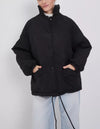 Manteau femme matelassé noir