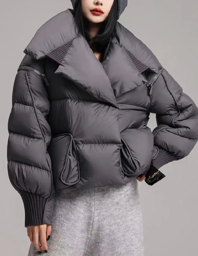 Doudoune asymétrique femme