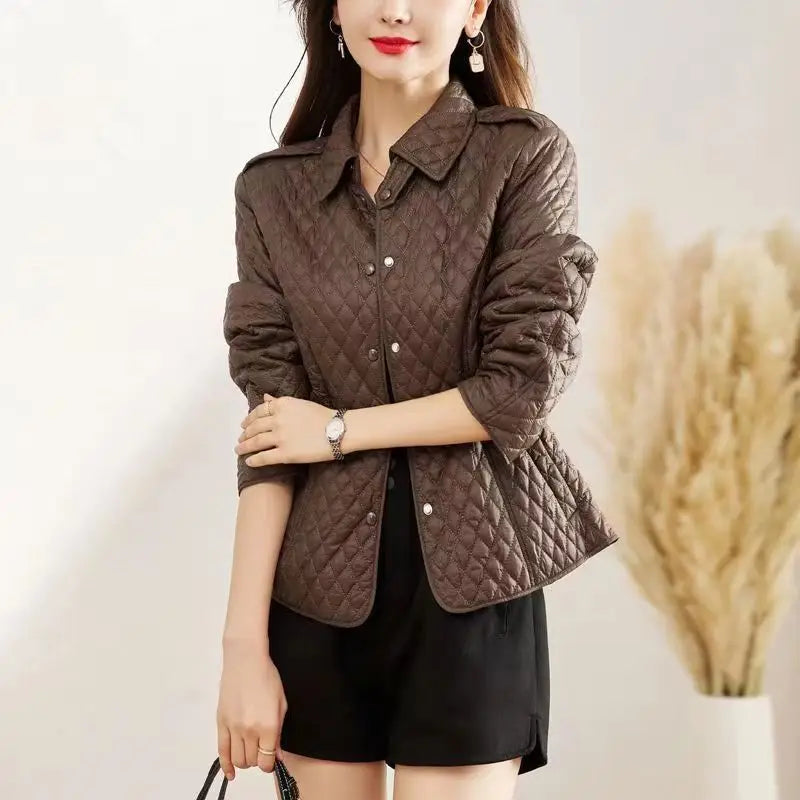 blouson cuir femme matelassé