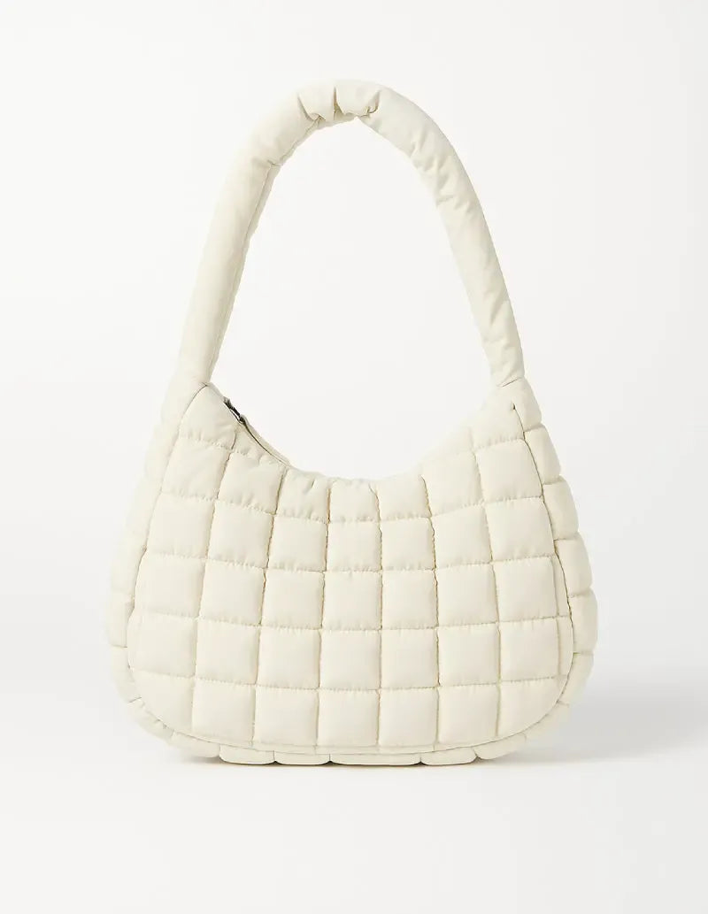 Sac beige matelassé-Atelier Matelassé